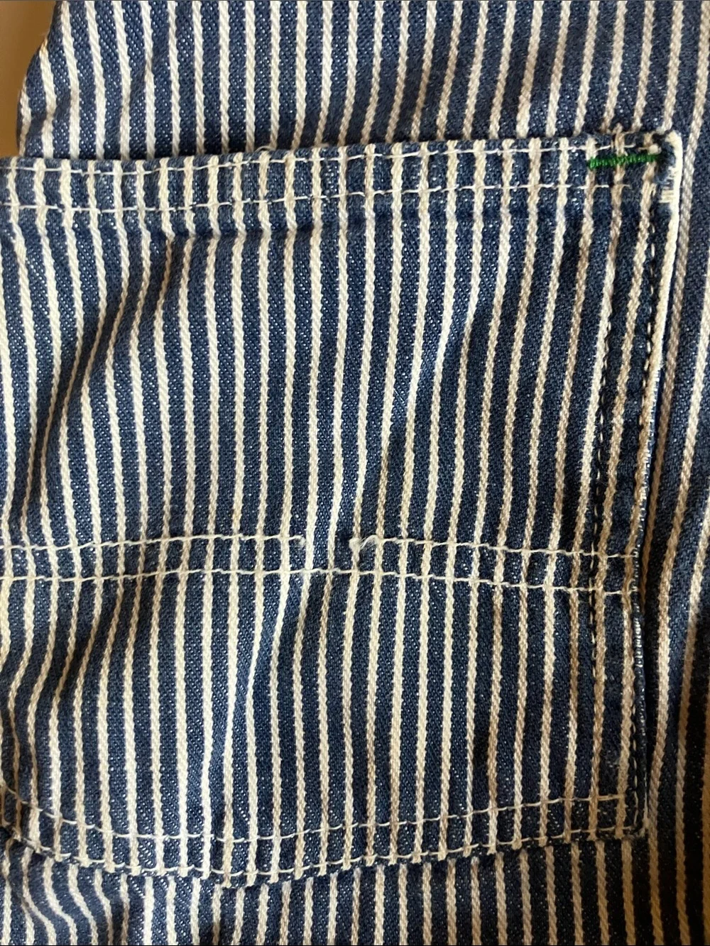 Vintage OshKosh hickory stripe overalls size 3T USA Union made